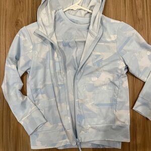 Uniqlo hoodie and shirt